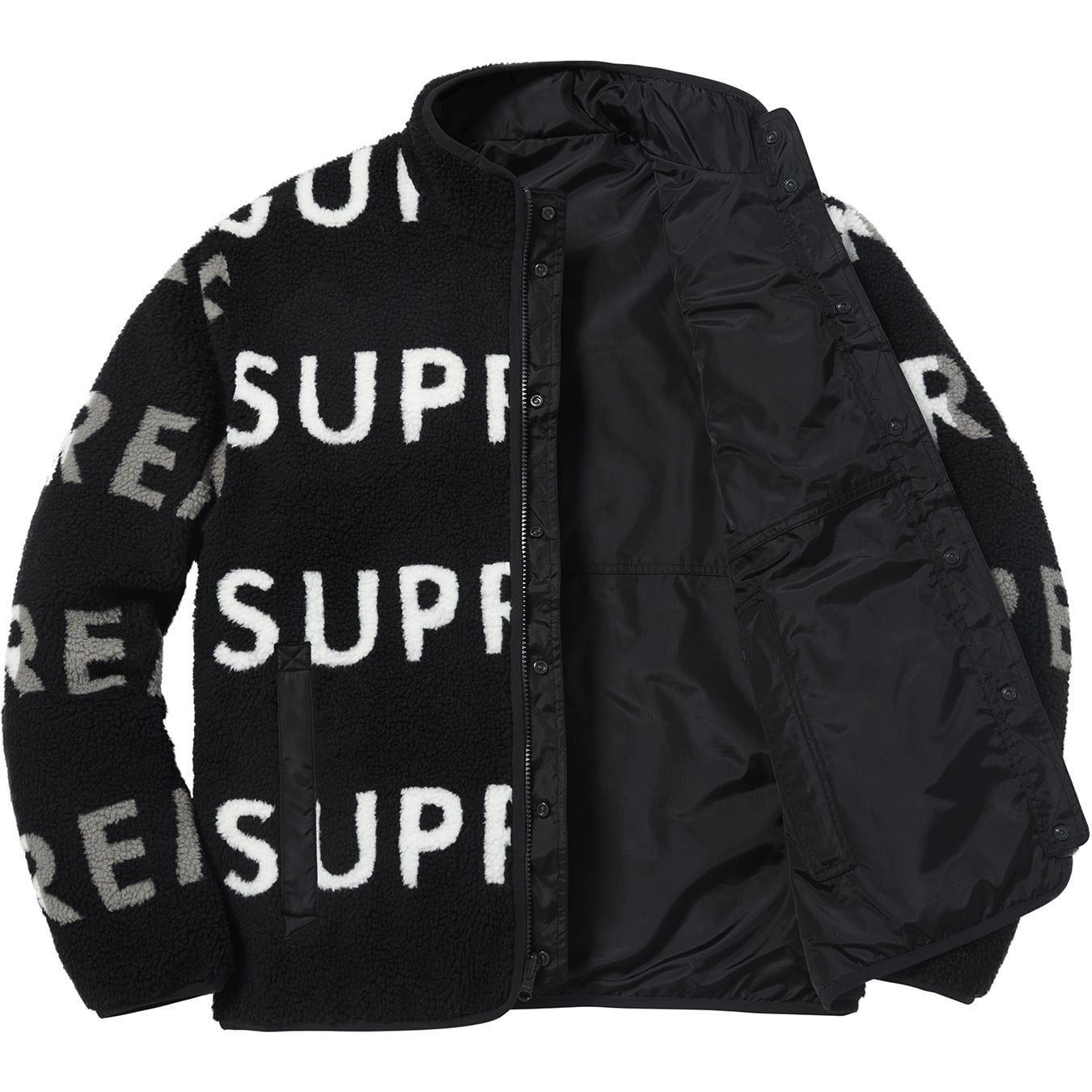 Reversible Logo Fleece Jacket view 13
